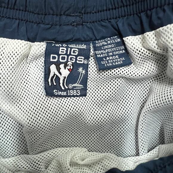 Big Dogs Navy Swim Trunks Large Mesh Lined - Picture 3 of 7